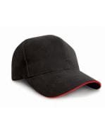 Pro-Style Heavy Cotton Cap Black / Red
