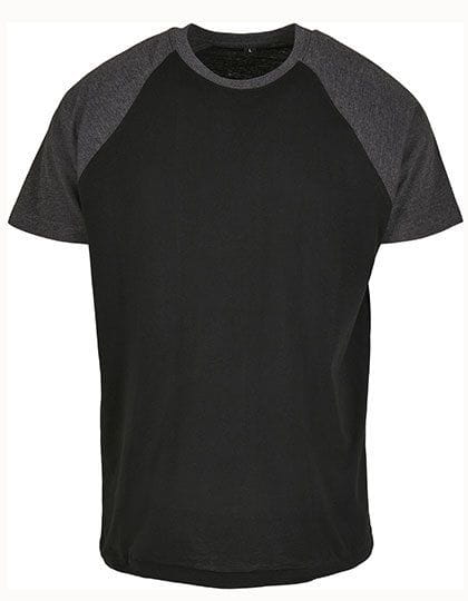 Raglan Contrast Tee Black / Charcoal (Heather)