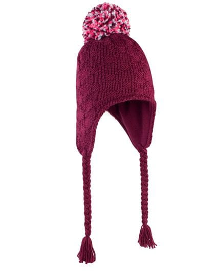 Glacier Pom Pom Hat Burgundy