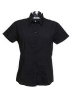 Women`s Classic Fit Workforce Poplin Shirt Short Sleeve Black