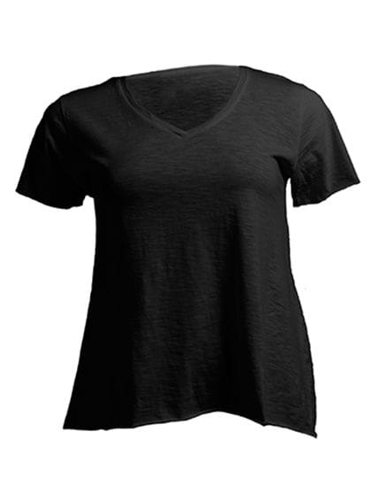 Curves Slub T-Shirt Lady Black