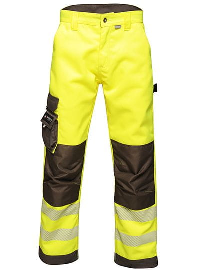 Hi-Vis Trouser Yellow / Grey