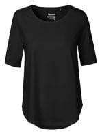 Ladies` Half Sleeve T-Shirt Black