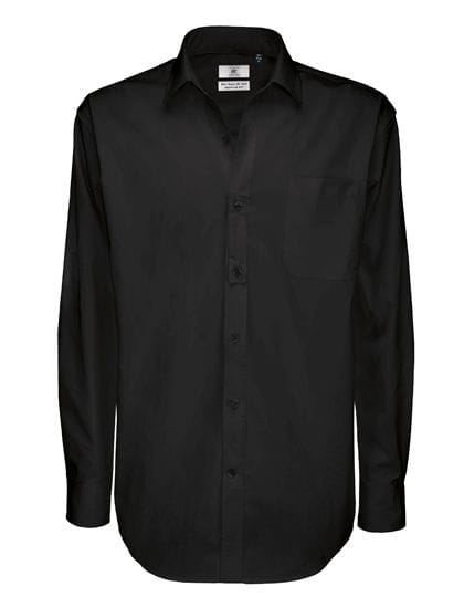 Twill Shirt Sharp Long Sleeve / Men Black