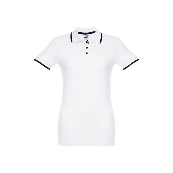THC ROME WOMEN WH. "Slim fit" Damen Poloshirt Weiß