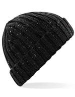 Rustic Fleck Beanie Black