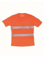 Hi Vis Top Cool Super Light V-Neck T-Shirt Hi-Vis Orange