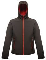 Men`s Arley II Hooded Softshell Black / Classic Red