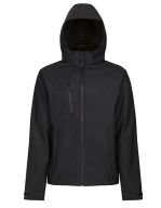 Venturer 3-layer Printable Hooded Softshell Jacket Black / Black