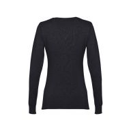 THC MILAN WOMEN. Damen Pullover mit V-Ausschnitt Schwarz