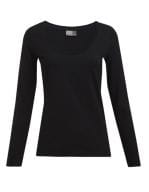 Women`s Slim Fit-T Longsleeve Black