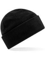 Recycled Fleece Cuffed Beanie Black