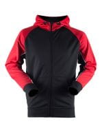 Panelled Sports Hoodie Black / Red / White