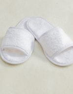 Classic Terry Slippers - Open Toe White