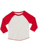 Baby Superstar Baseball T Washed White / Warm Red