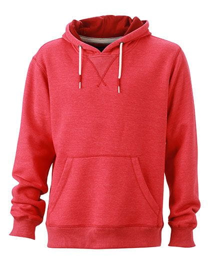 Men`s Hoody Carmine Red Melange