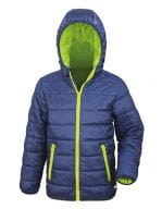 Core Junior Padded Jacket Navy / Lime
