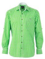 Men`s Traditional Shirt Green / White