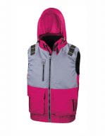 X-Over Microfleece Lined Gilet Pink / Grey