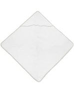 Piped Border Baby Towel With Hood Velour Ivory (Beige) Piped Border Baby Towel With Hood Velour Ivory (Beige)