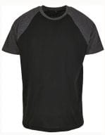 Raglan Contrast Tee Black / Charcoal (Heather)