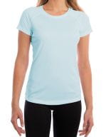 Ladies` Solar Performance Short Sleeve T-Shirt Arctic Blue