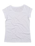 Women`s Organic U-Neck T White