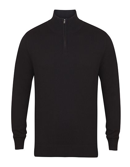 Men`s Quarter Zip Jumper Black