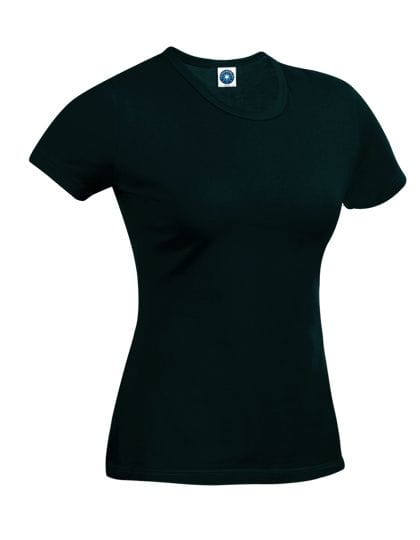 Ladies` Hefty Tee Black