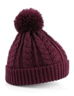 Cable Knit Snowstar® Beanie Burgundy