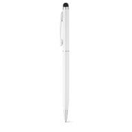 ZOE BK. Kugelschreiber aus Aluminium mit Touchpen-Spitze Weiß
