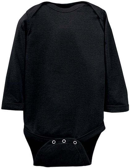 Infant Fine Jersey Long Sleeve Bodysuit Black