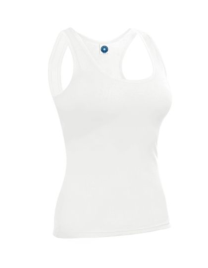 Racer Back Vest White