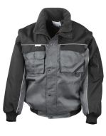 Zip Sleeve Heavy Duty Jacket Grey / Black