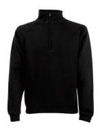 Premium Zip Neck Raglan Sweat Black