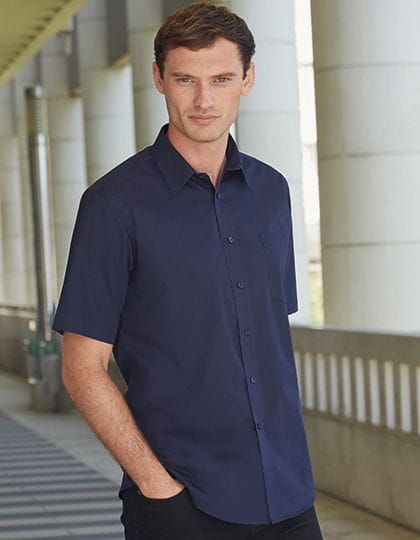 Men`s Short Sleeve Poplin Shirt