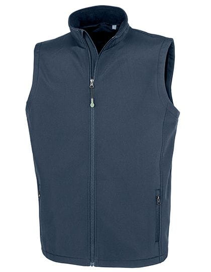 Mens Recycled 2-Layer Printable Softshell Bodywarmer Navy