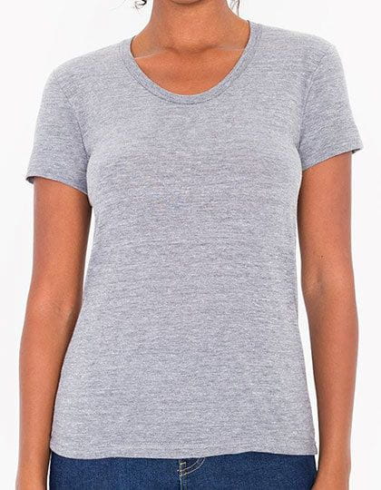 Women`s Tri-Blend Track T-Shirt Athletic Grey