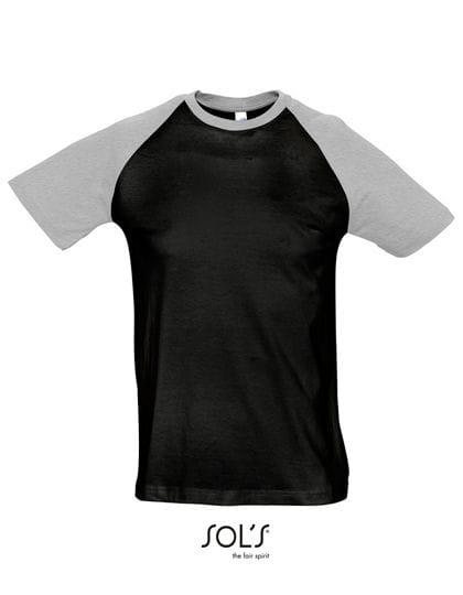 Raglan T-Shirt Funky 150 Black / Grey Melange