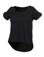 Women`s Drop Tail T Black