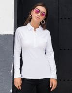 Women`s Long Sleeved Stretch Polo