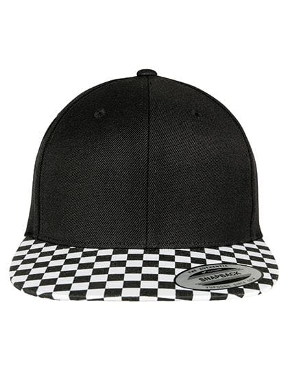 Checkerboard Snapback Black / White