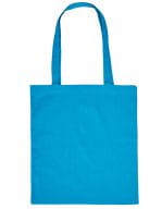 Cotton Bag Long handles Light Blue (ca. Pantone 2995C)
