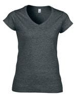 Softstyle® Ladies` V-Neck T-Shirt Dark Heather