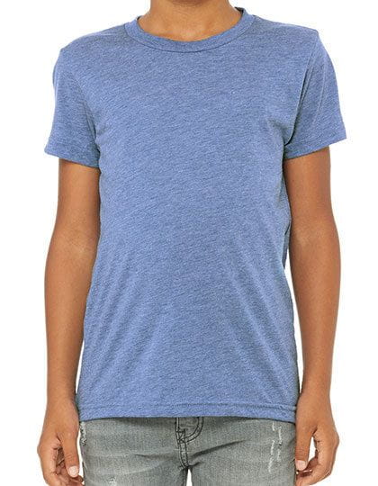 Youth Triblend Jersey Short Sleeve Tee Blue Triblend (Heather)
