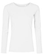 Women´s Roundneck T-Shirt Longsleeve White