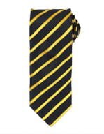 Sports Stripe Tie Black / Gold