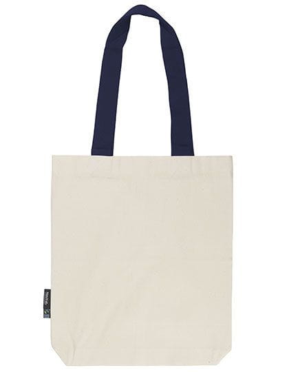 Twill Bag with Contrast Handles Nature / Navy