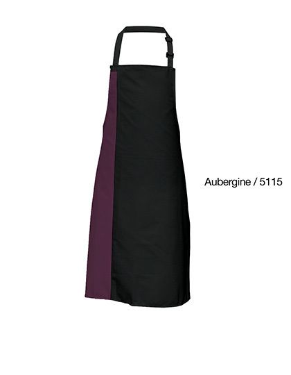 Duo Apron Black / Aubergine (ca. Pantone 5115)