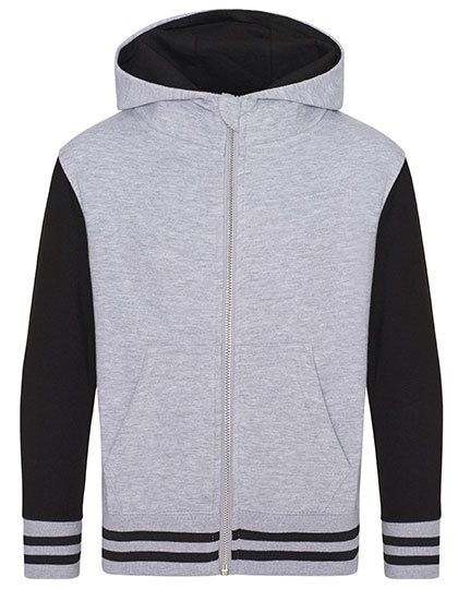 Kids` Urban Varsity Zoodie Heather Grey / Jet Black